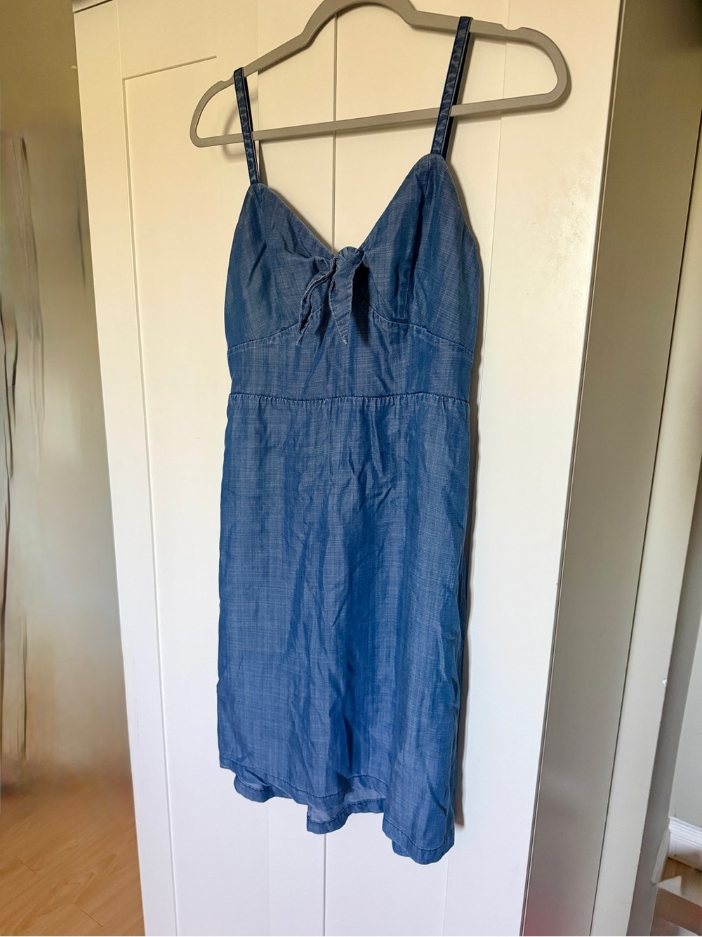 Tommy Bahama Chambray Blue Tie-Front Sundress